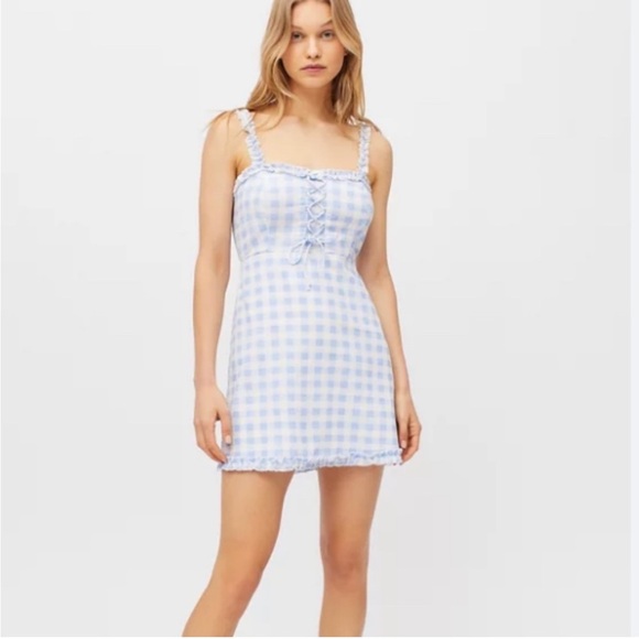 Urban Outfitters Dresses & Skirts - Urban Outfitters Blue and White Gingham Mini Dress
